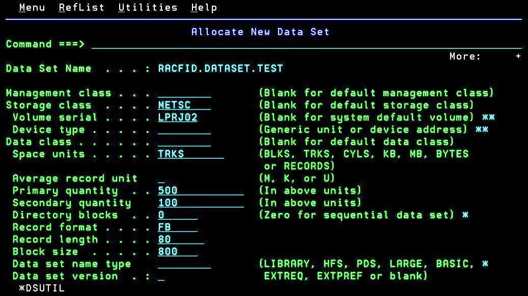 ecran-tso-pacphenix Écran TSO sous IBM Z/OS – Formation JCL et TSO/ISPF Mainframe par PacPhenix
